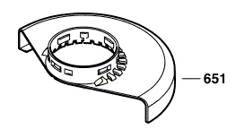 capot de protection meuleuse angulaire GWS 15-125 CIEH BOSCH